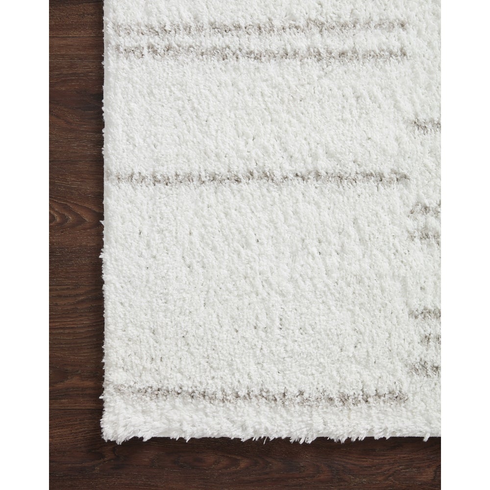 Modern Stripe Shag Soft Area Rug