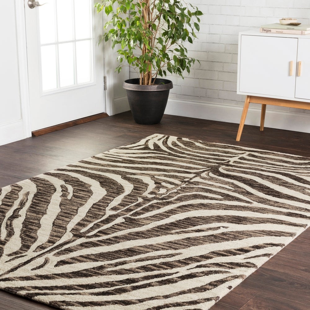 Moroccan Zebra Wool Soft Area Rug