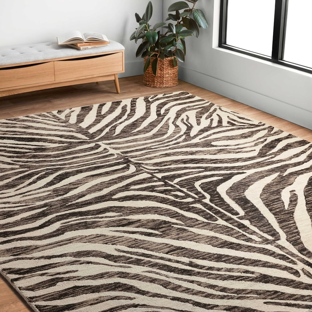 Moroccan Zebra Wool Soft Area Rug