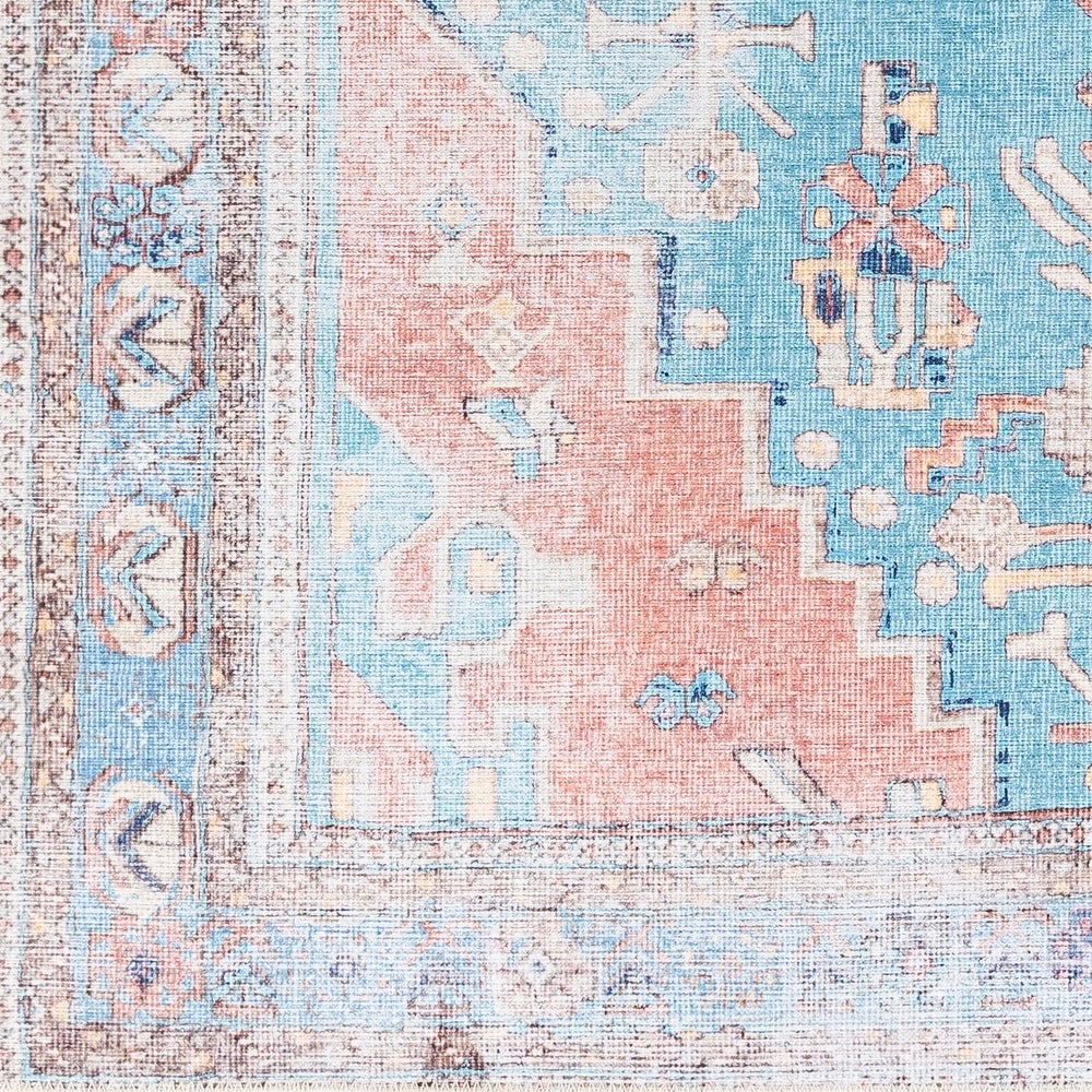 Vintage Global Printed Machine Washable Area Soft Rug