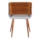 Armen Living Panda Walnut Wood Mid-Century Dining Chair