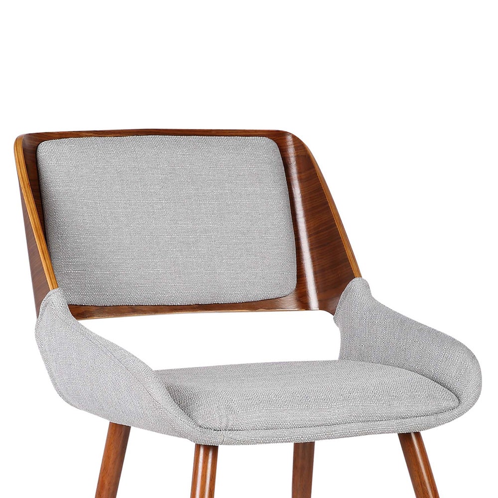 Armen Living Panda Walnut Wood Mid-Century Dining Chair