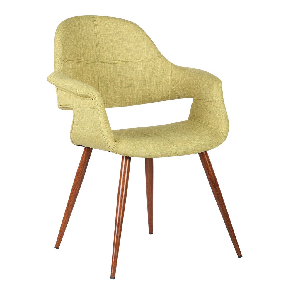 Armen Living Phoebe Walnut Wood Mid-Century Dining Chair