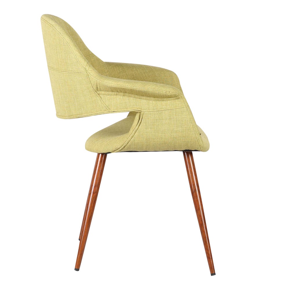 Armen Living Phoebe Walnut Wood Mid-Century Dining Chair