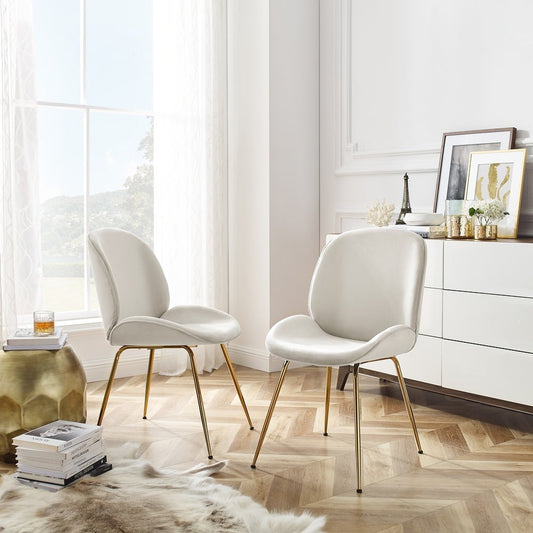 Beetle Design Velvet Dining Chair with Plated Golden Legs - single - Teal Green