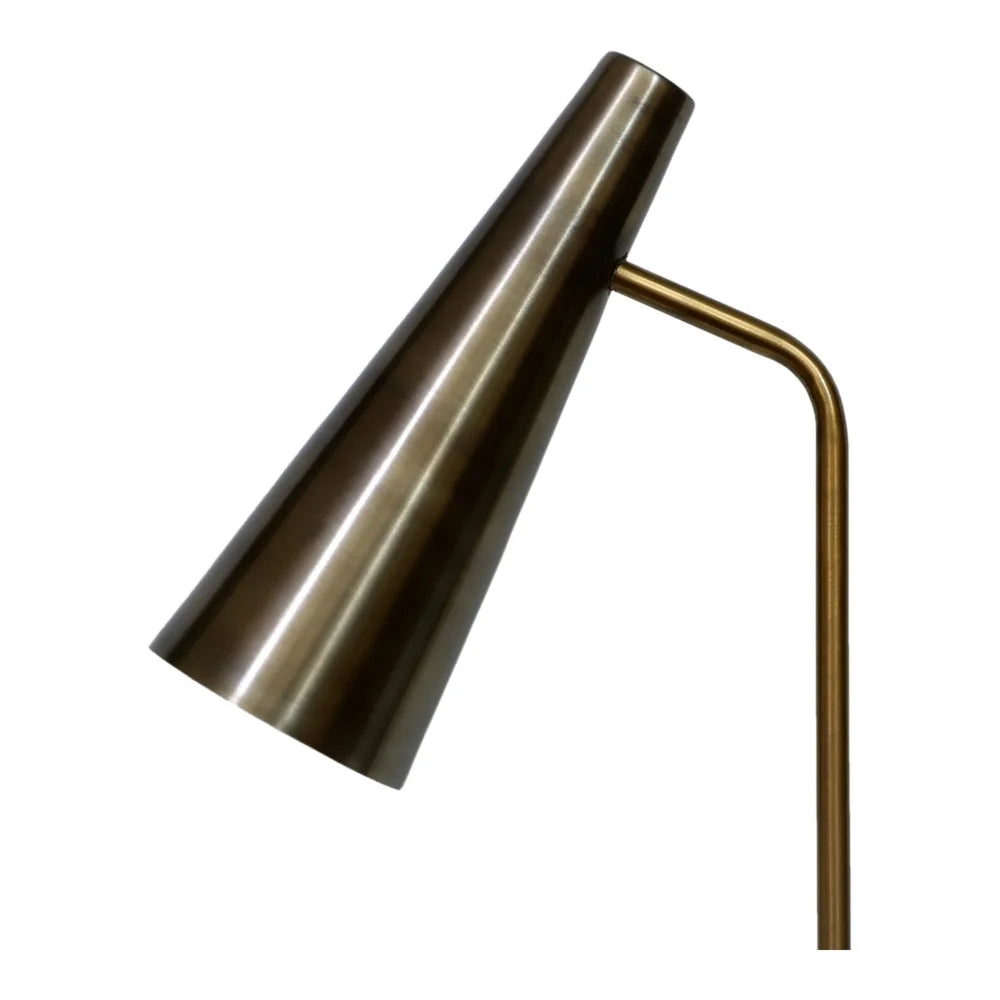 Aurelle Home Brass Industrial Trumpet Table Lamp