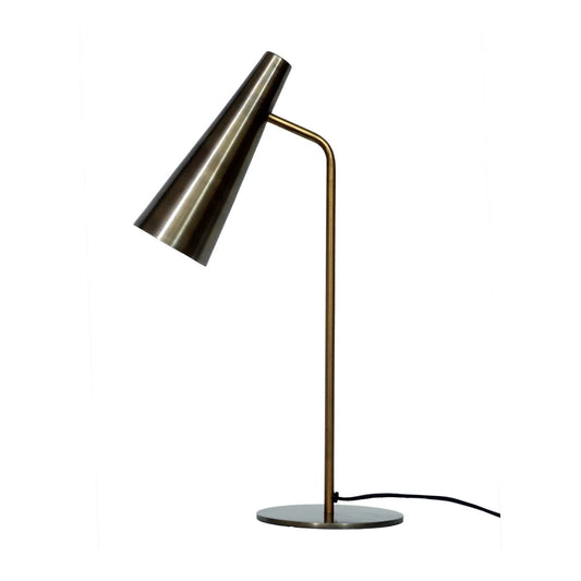 Aurelle Home Brass Industrial Trumpet Table Lamp