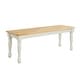 Autumn Lane Farmhouse Solid Wood Dining Bench, Black and Natural Finish