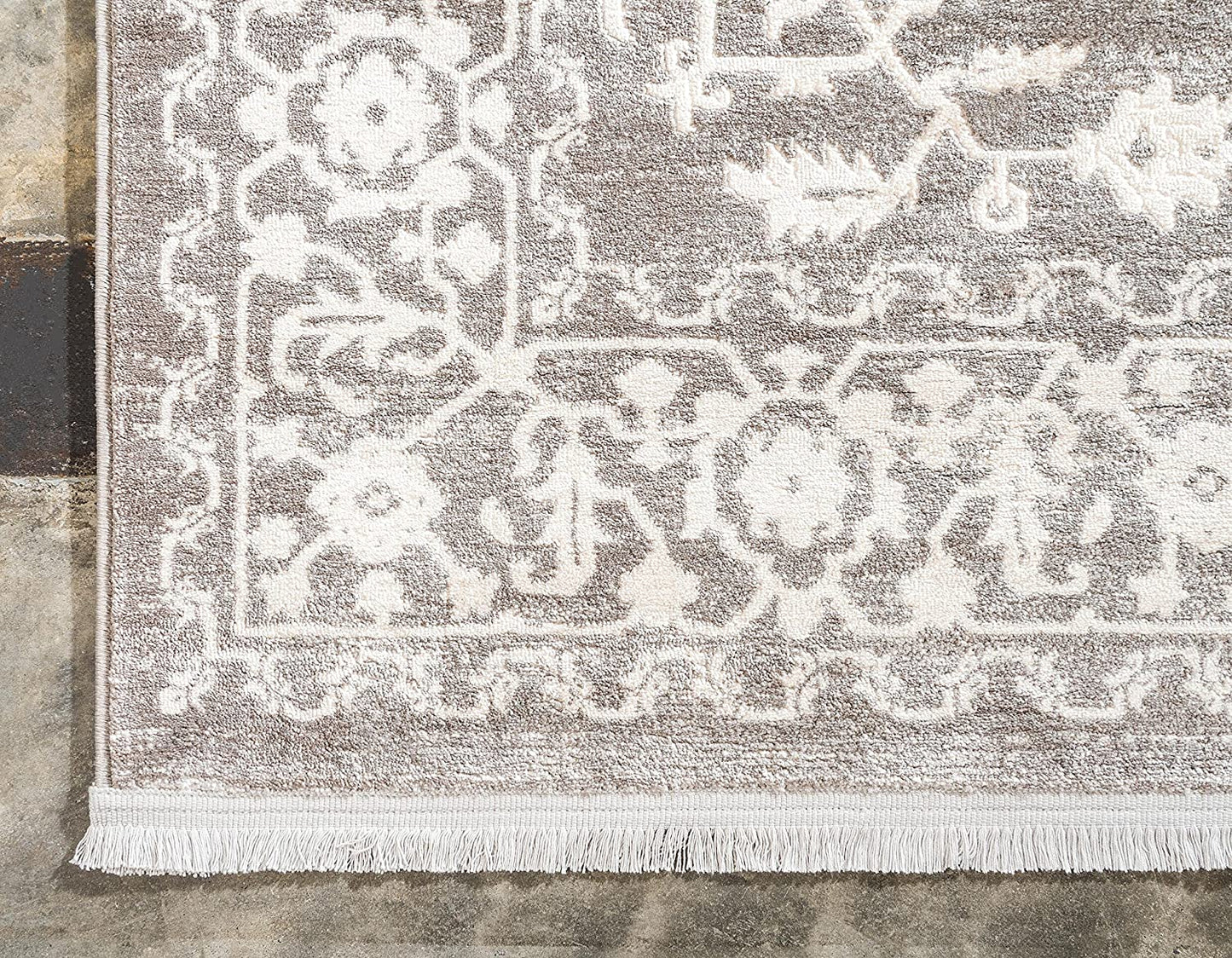 Traditional Distressed Vintage Classic Light Gray Soft Area Rug