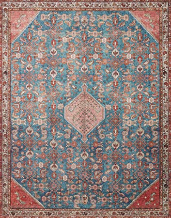 Loloi II Layla Collection LAY-02 Spice / Marine, Traditional 3'-6" x 5'-6" Accent Rug