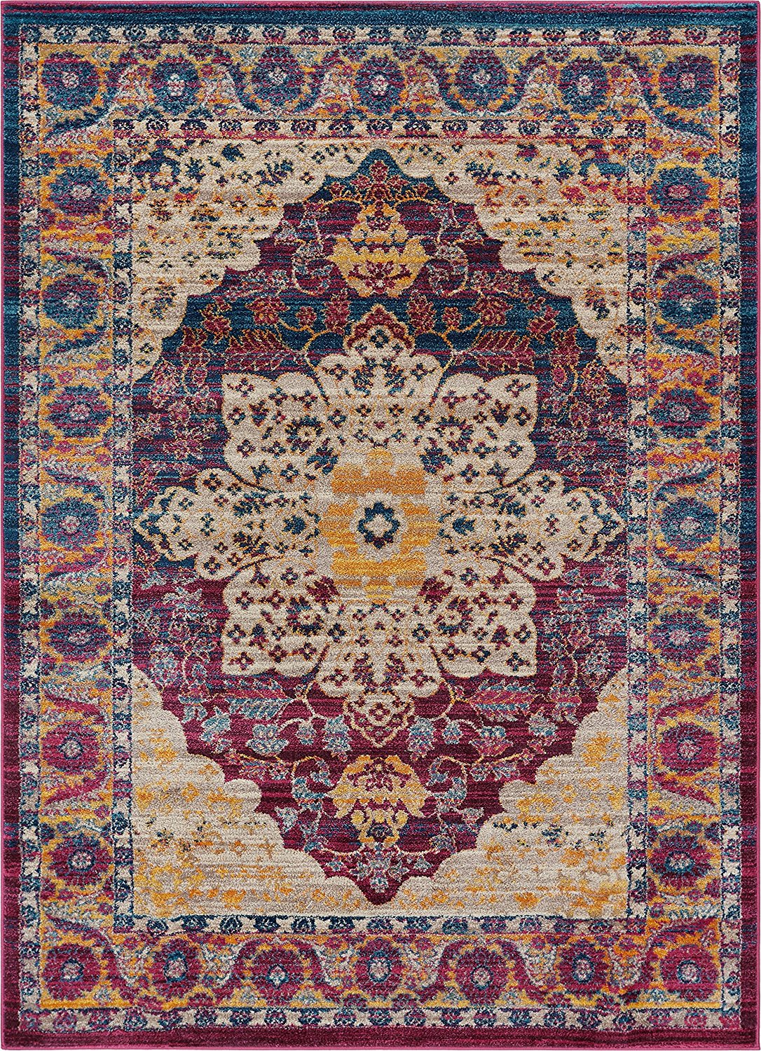 Vintage Medallion Lavender Area Rugs