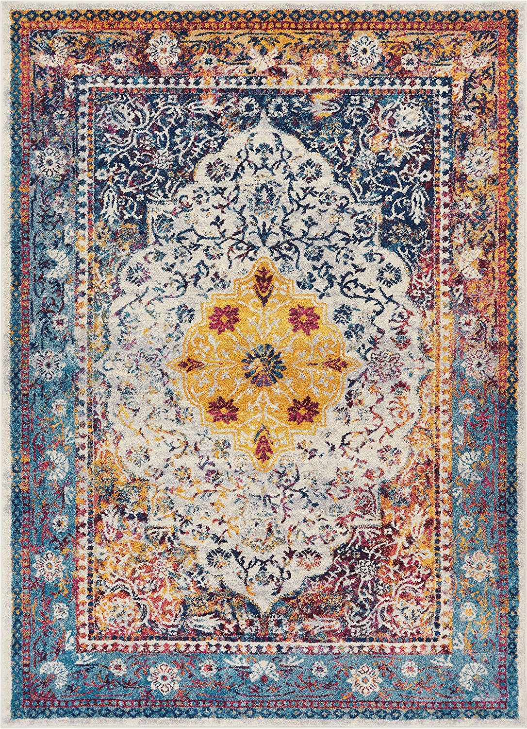 Multi-color Vintage Medallion Area Rugs