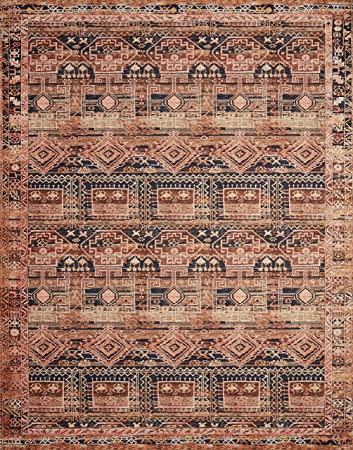 Loloi II Layla Collection LAY-02 Spice / Marine, Traditional 7'-6" x 9'-6" Area Rug