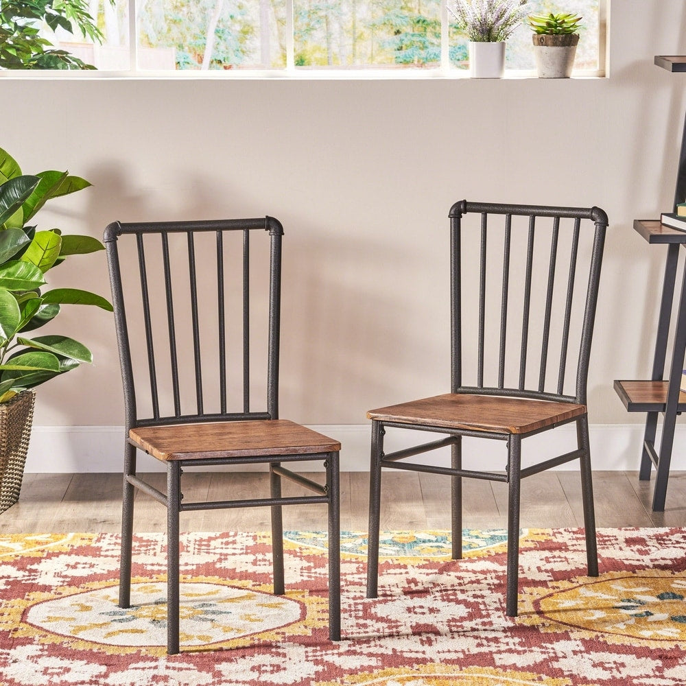 Balthazar Industrial Chairs (Set of 2) by Christopher Knight Home