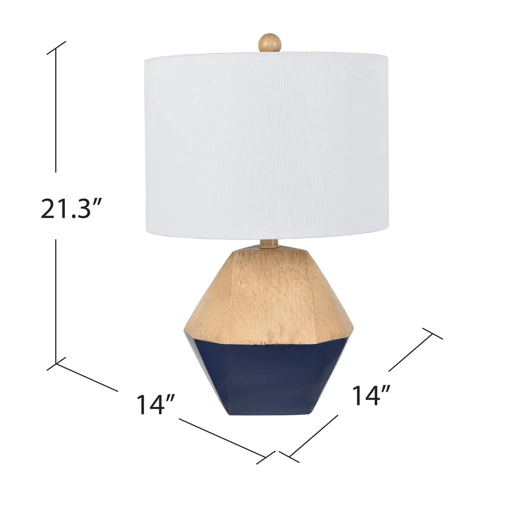 Bennington 21.25" Blue Table Lamp - 14"W x 14"D x 21"H