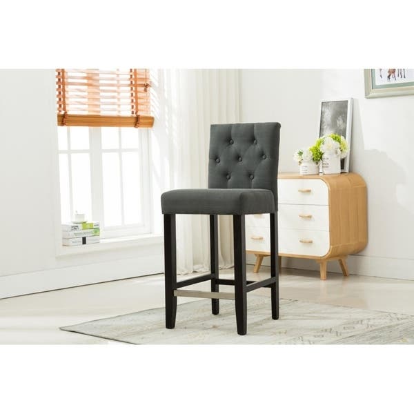 Best Master Furniture Upholstered 29 Inch Seat Height Bar Chair (Set of 2)