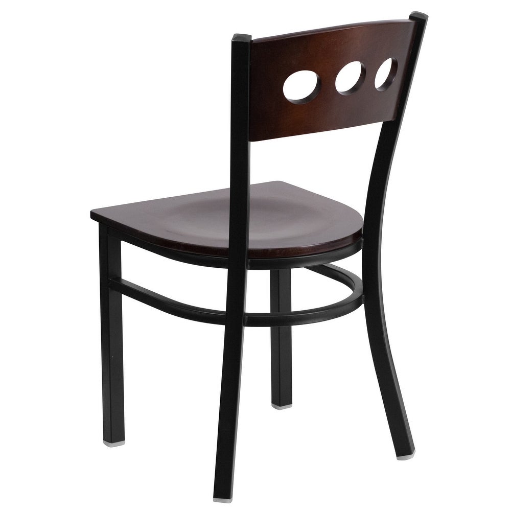Decorative 3 Circle Back Metal Restaurant Chair - 17"W x 21"D x 32"H