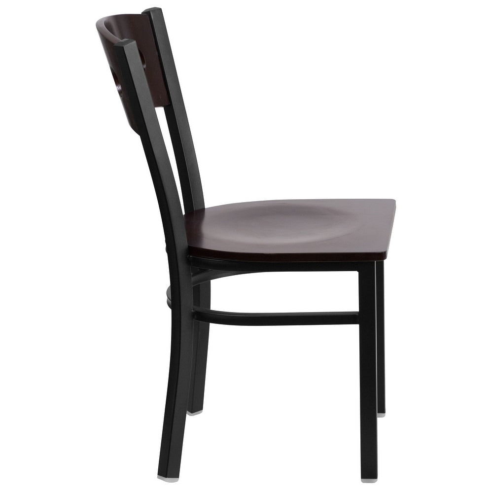 Decorative 3 Circle Back Metal Restaurant Chair - 17"W x 21"D x 32"H