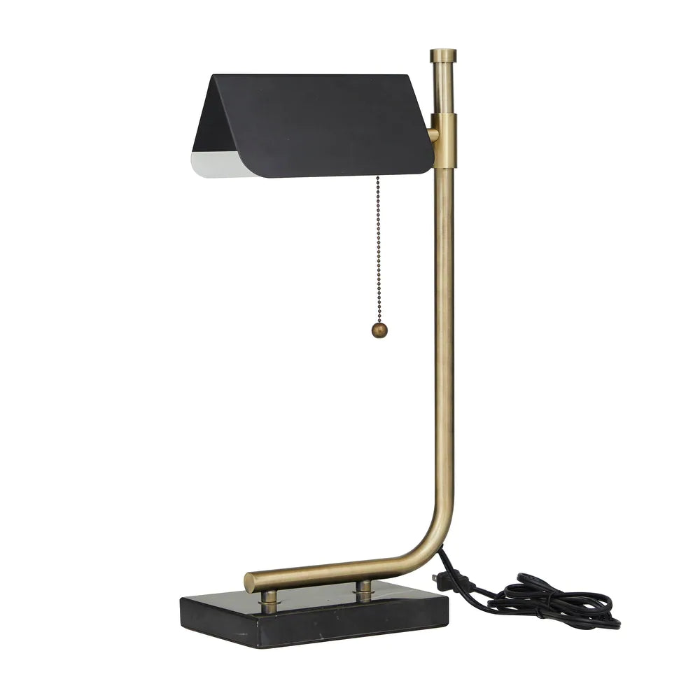 Black Metal Contemporary Table Lamp - 10 x 6 x 20