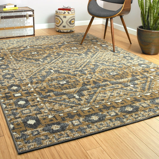 Bombas Easy Care Soft Area Rug Gold