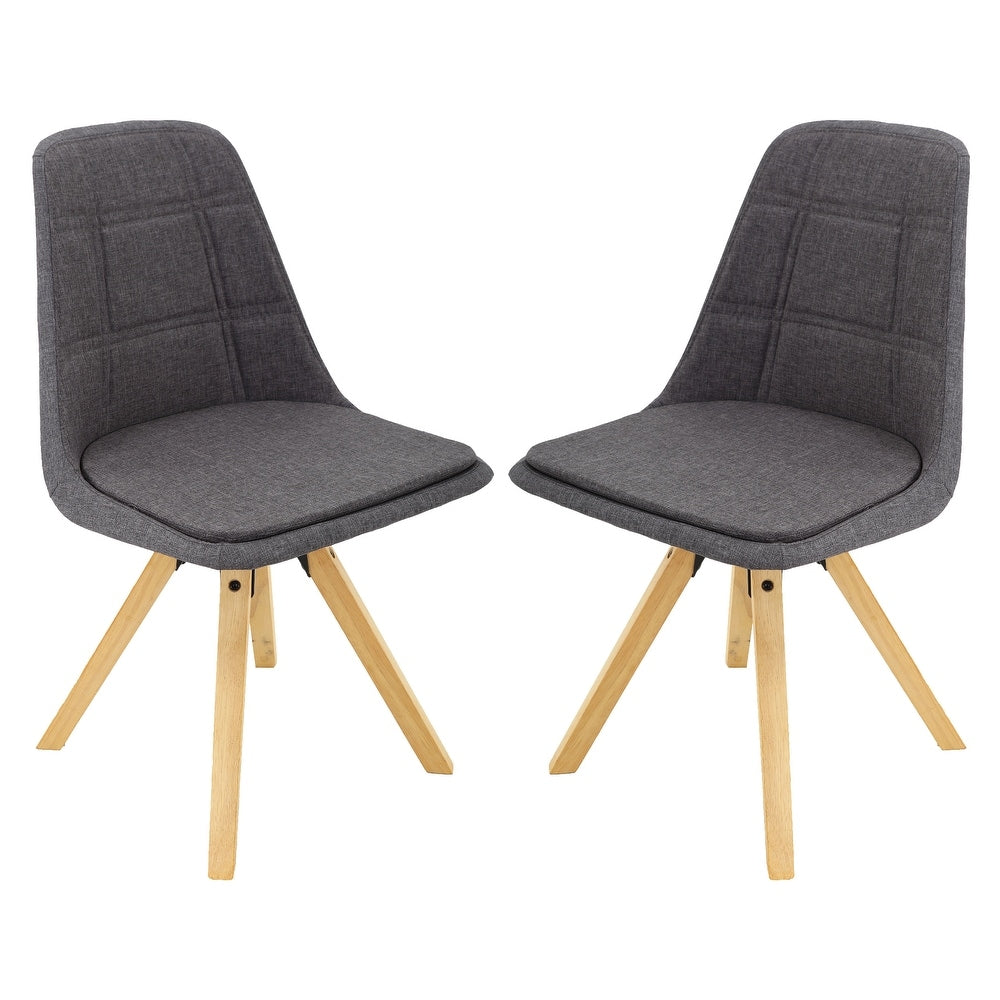 Brage Living Darrow Upholstered Dining Chair Set - Dark Grey (Set of 2)