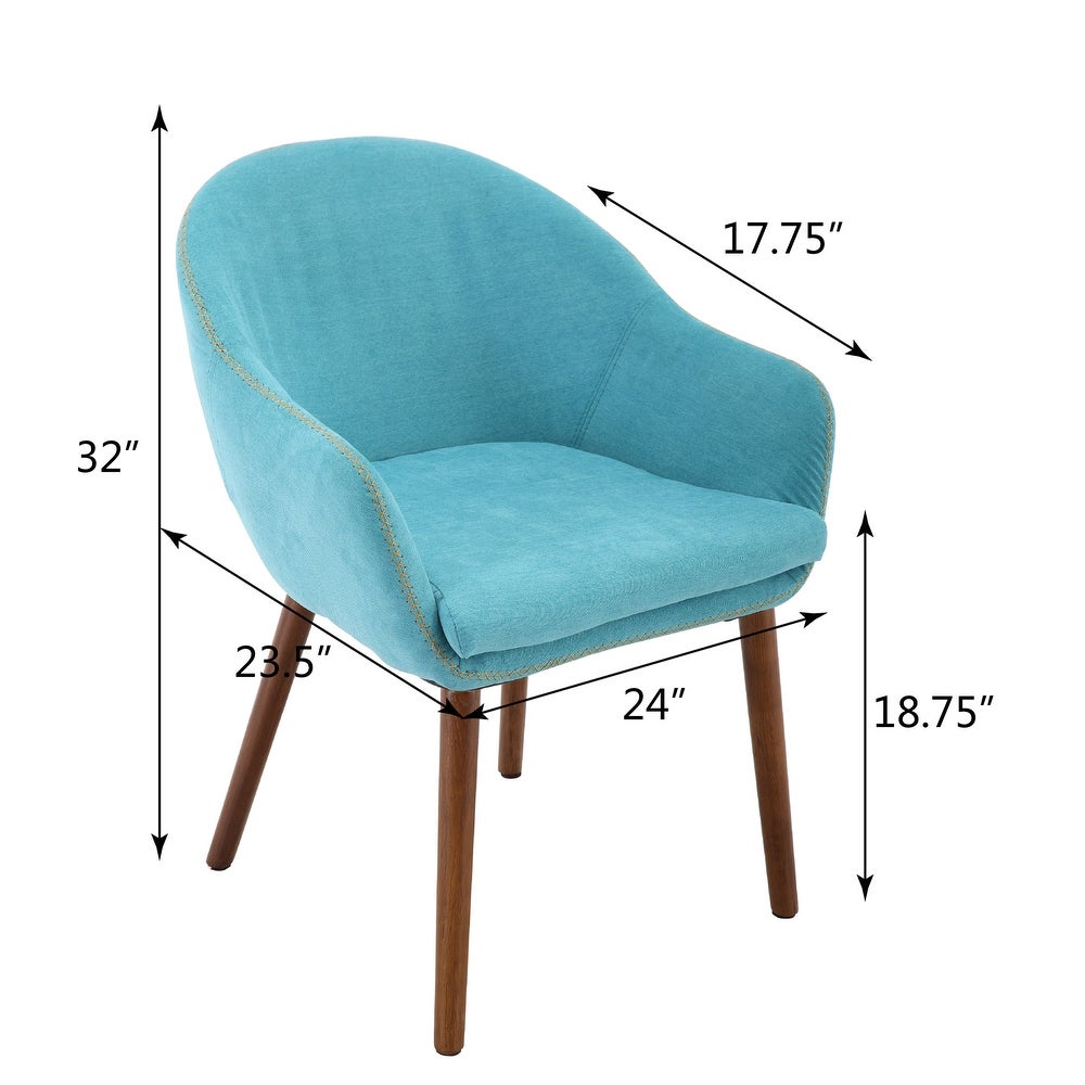 Brage Living Dylan Upholstered Dining Chair - Aqua Blue