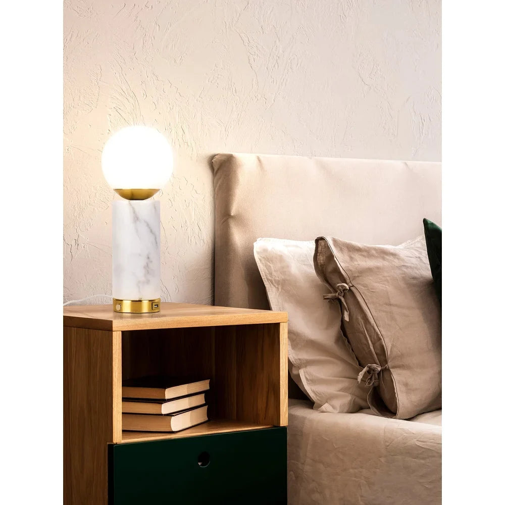 Brightech Aspen Marble Base LED Table Lamp.