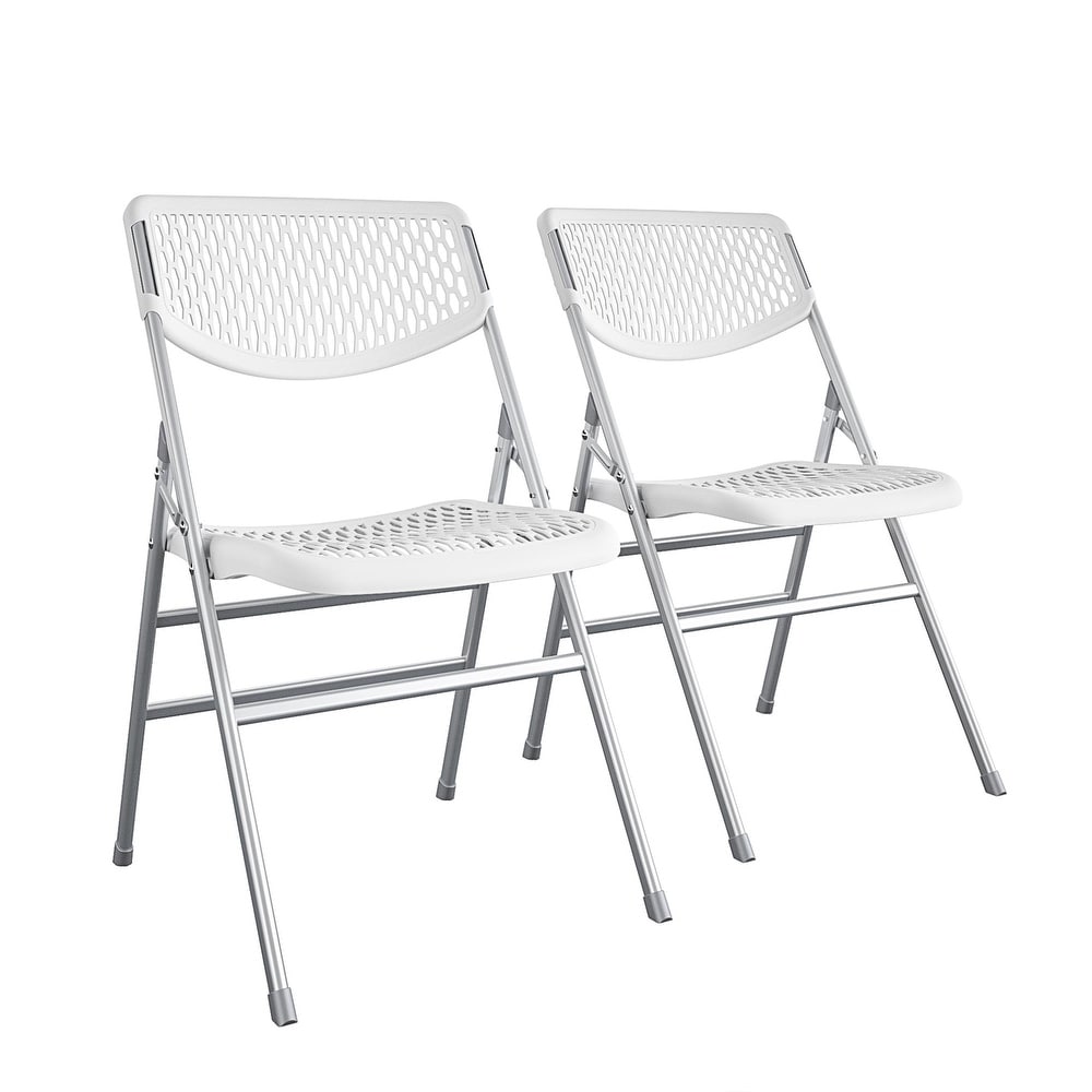 COSCO Ultra Comfort Commercial XL Plastic Folding Chair Set of 2