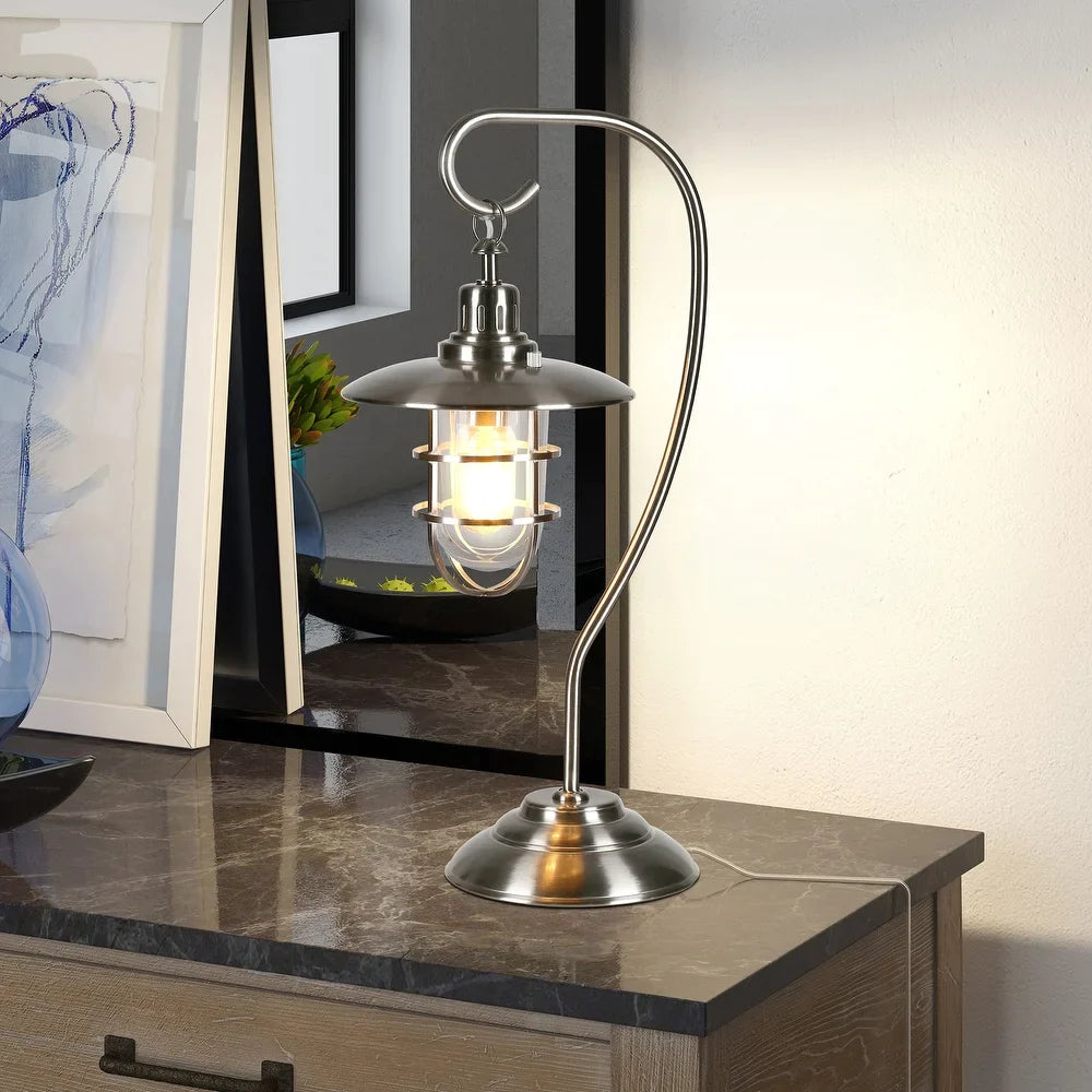 Carbon Loft Ecthelion Nautical Lantern-style Table Lamp