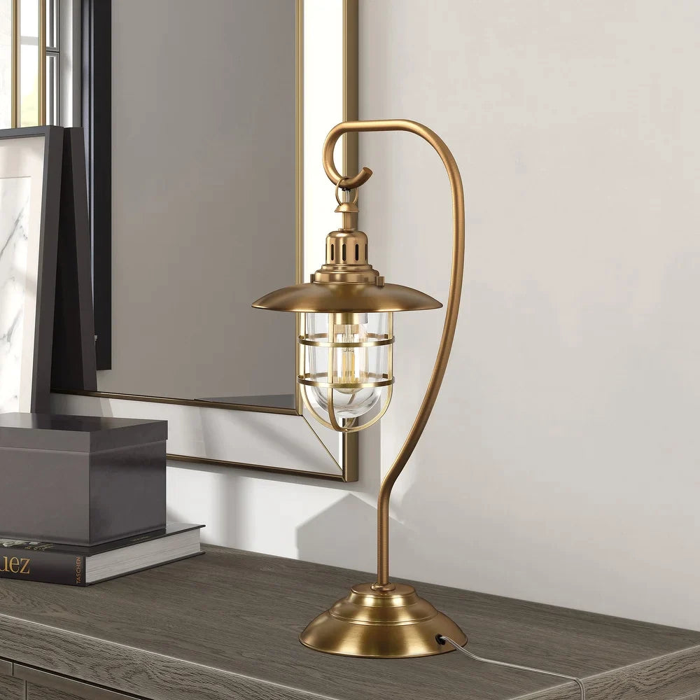 Carbon Loft Ecthelion Nautical Lantern-style Table Lamp