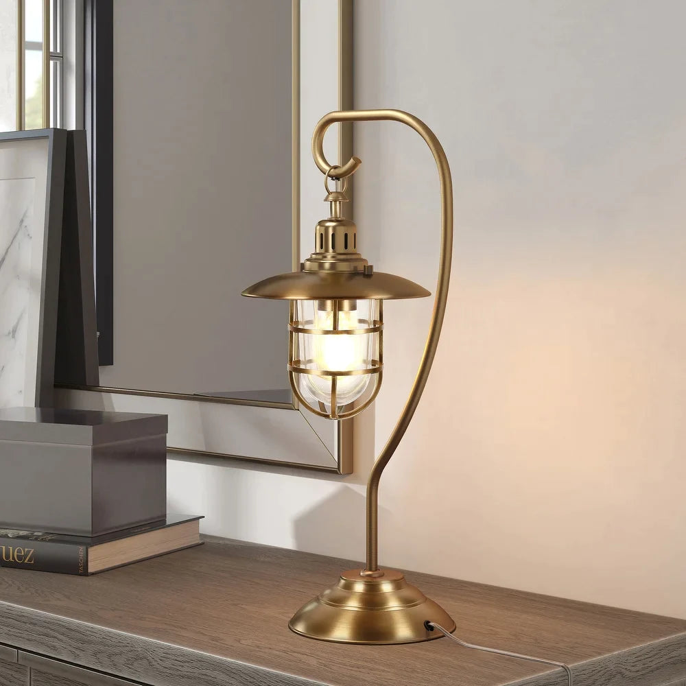 Carbon Loft Ecthelion Nautical Lantern-style Table Lamp