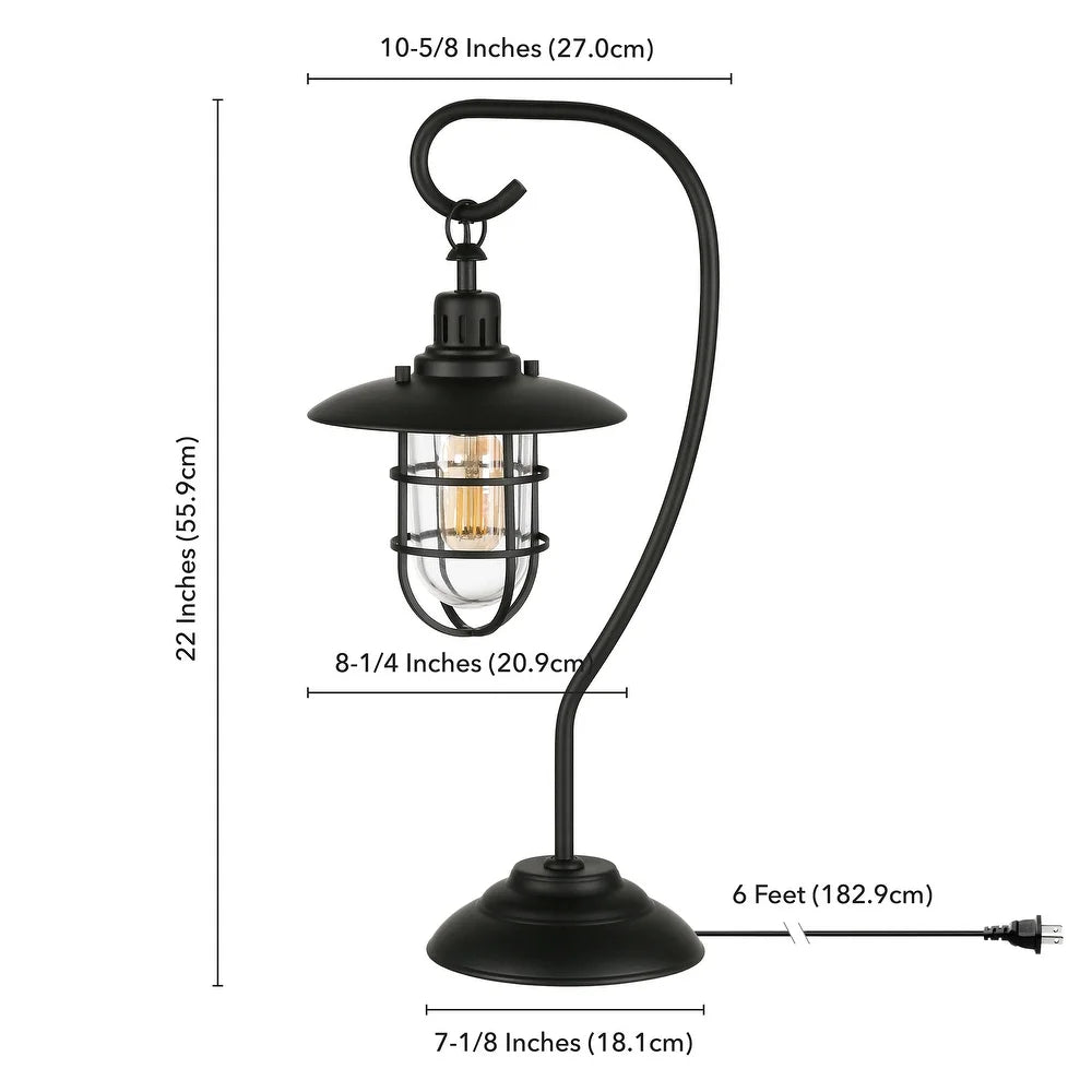 Carbon Loft Ecthelion Nautical Lantern-style Table Lamp