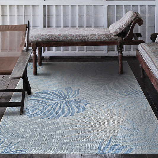 House Amelia Light Blue- Ivory Indoor/Outdoor Area Rug