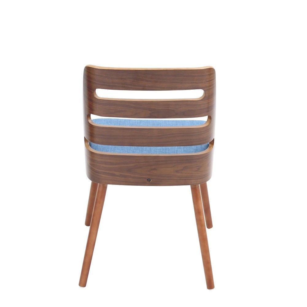 Carson Carrington Oglala Mid-Century Modern Walnut Wood Dining / Accent Chair - N/A