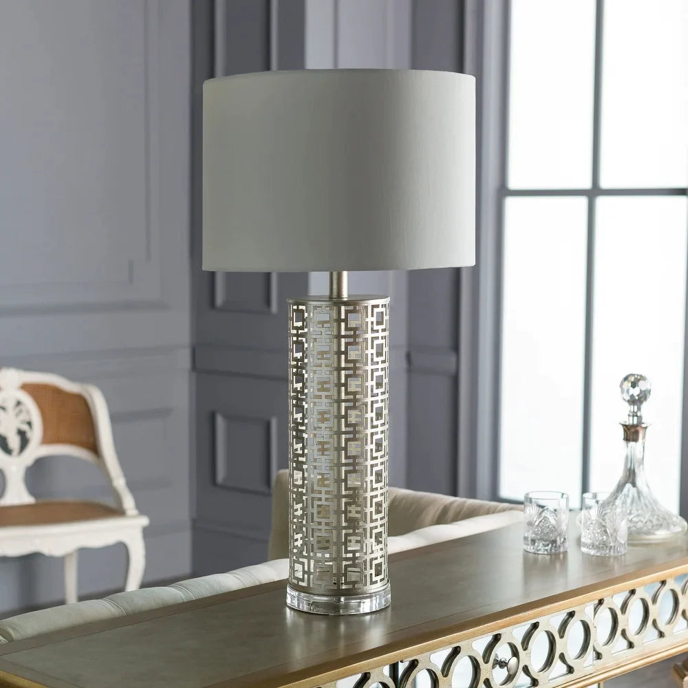 Cassadee Table Lamp with Painted Steel Base