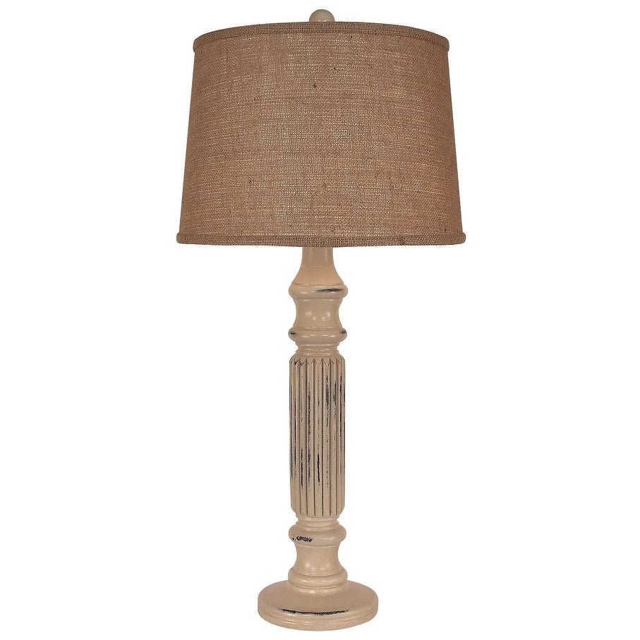 Casual Ribbed Candlestick Table Lamp