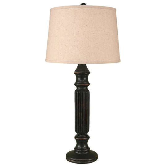 Casual Ribbed Candlestick Table Lamp