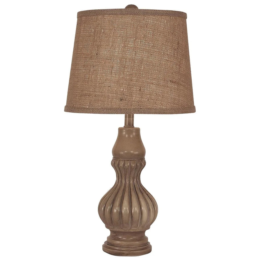 Casual Ribbed Genie Bottle Table Lamp
