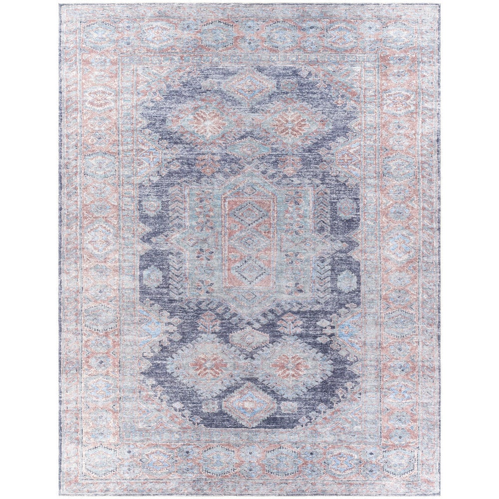 Vintage Global Printed Machine Washable Area Soft Rug