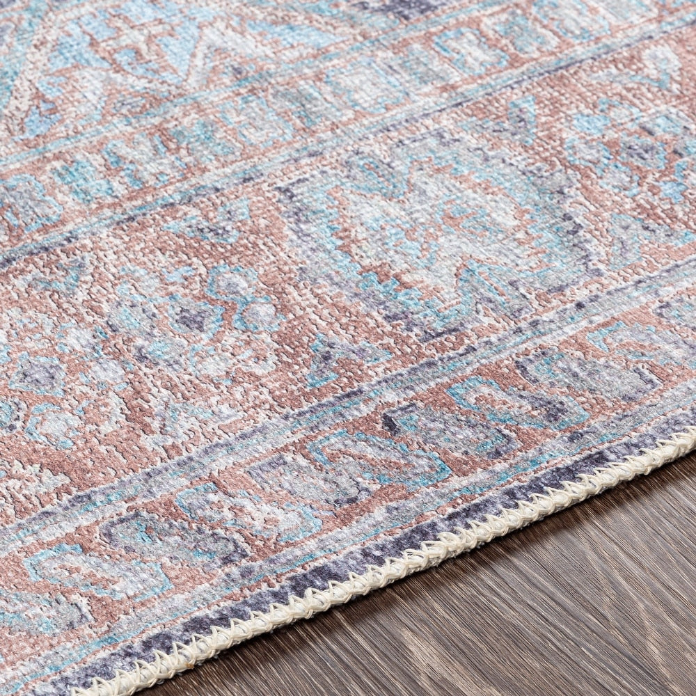 Vintage Global Printed Machine Washable Area Soft Rug