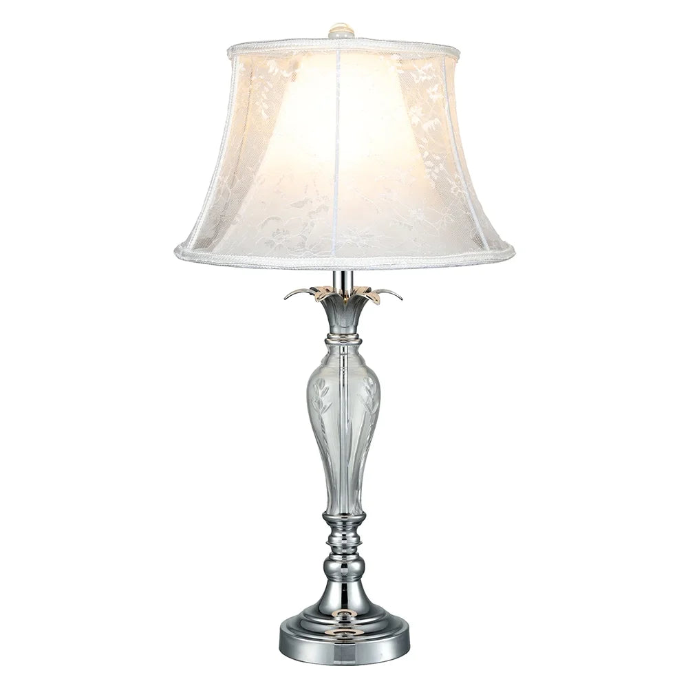 Charlotte 24% Lead Crystal Table Lamp