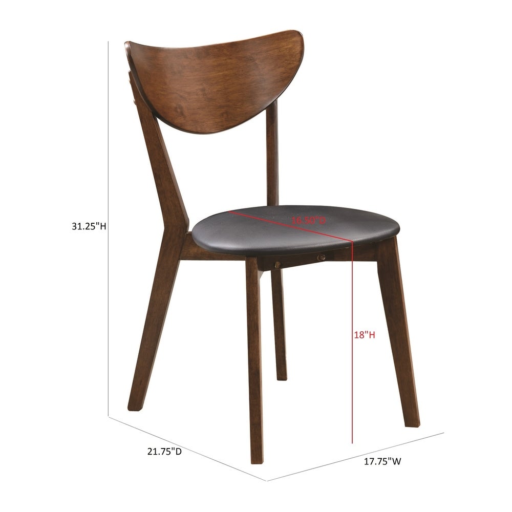 Coaster Company Brown Dining Chair (Set of 2) - 17.75" x 21.75" x 31.25"