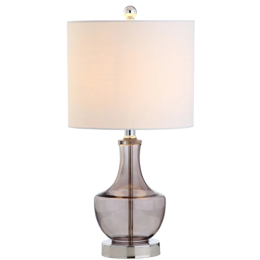 Colette 20" Mini Glass LED Table Lamp, Silver