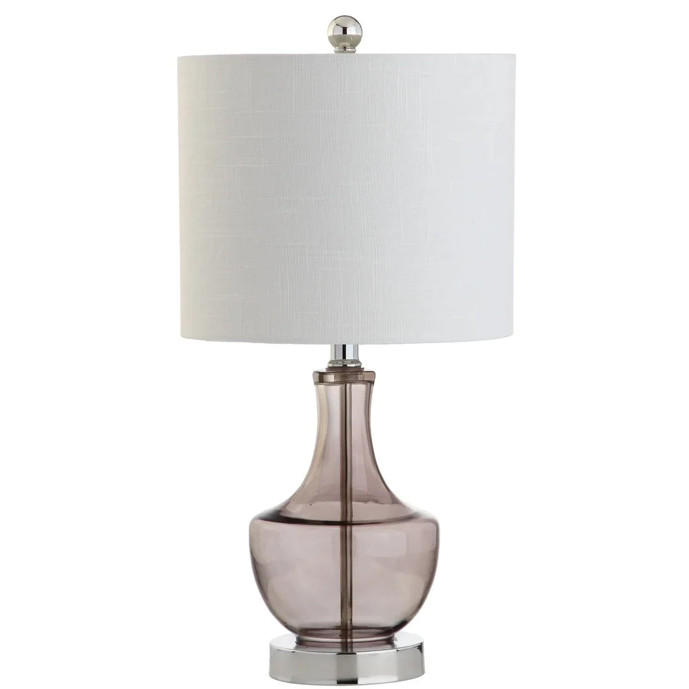 Colette 20" Mini Glass LED Table Lamp, Silver