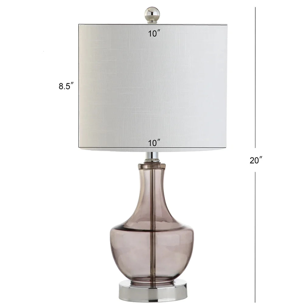 Colette 20" Mini Glass LED Table Lamp, Silver