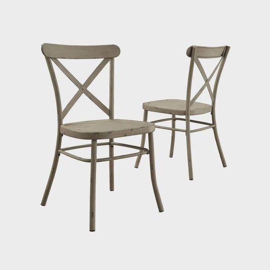 Collin Distressed White Dining Chair, Set of 2, Multiple Finishes