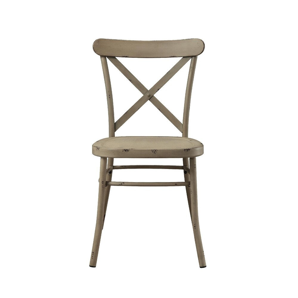 Collin Distressed White Dining Chair, Set of 2, Multiple Finishes