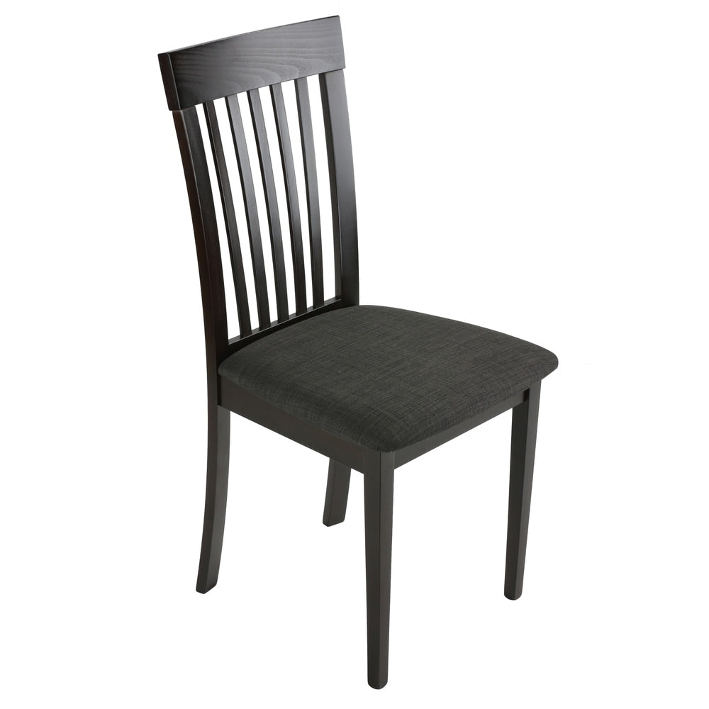 Cortesi Home Linnea Charcoal Fabric Wood Dining Chairs (Set of 2) - N/A