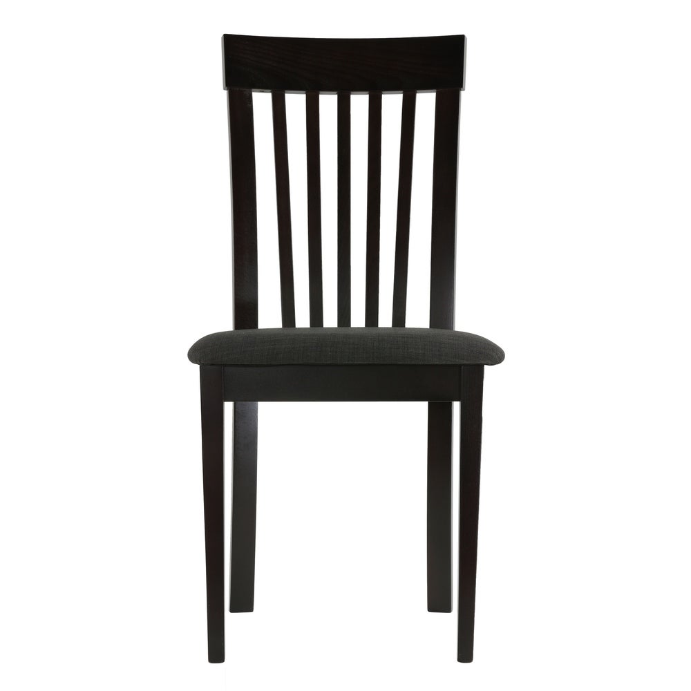 Cortesi Home Linnea Charcoal Fabric Wood Dining Chairs (Set of 2) - N/A
