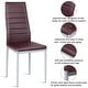 Costway Set of 4 PU Leather Dining Side Chairs Elegant Design Home